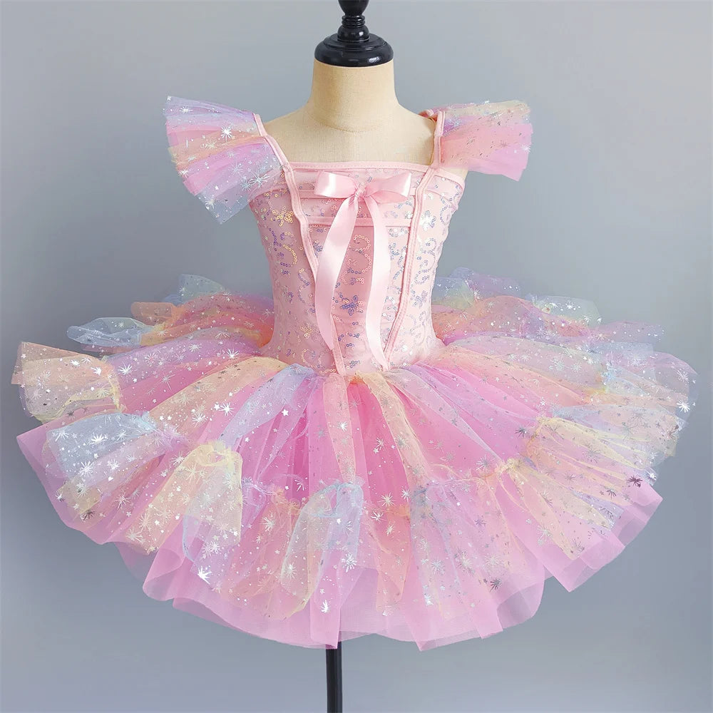 Summer Children Ballet Dress Baby Ballerine Dance Costumes Kids Dresses Tutu Girl Ballet Leotards Vestidos Party Girls Clothing