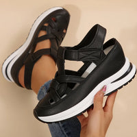 Women's Fashion Sandals, Comfortable, Solid Color, Open-toe, Artificial PU Upper/Lining/Insole, Multifunctional Beach Loafers