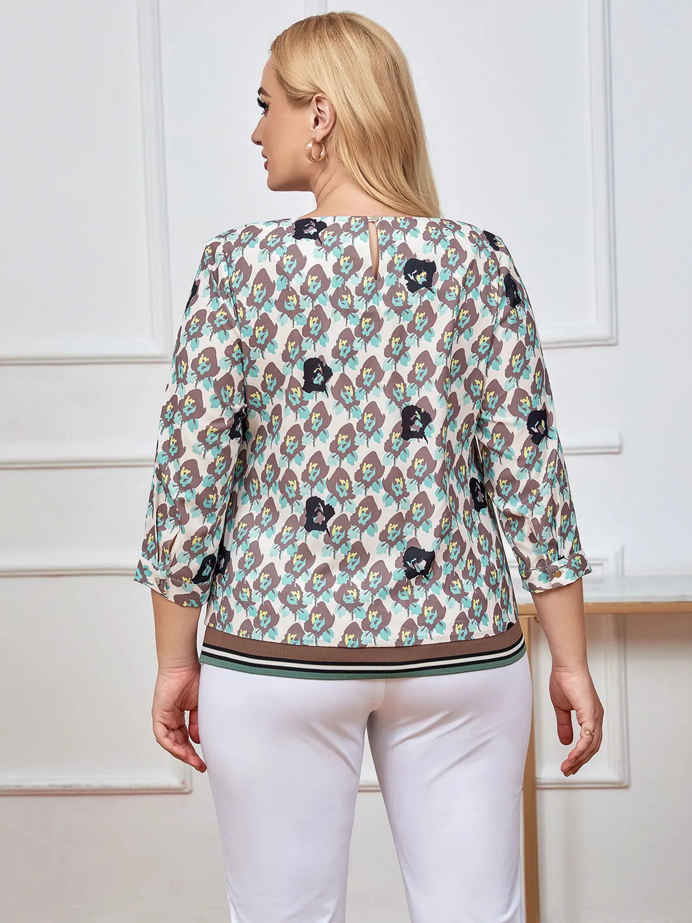 Women Plus Size Woven Spring And Autumn Fashionable Top