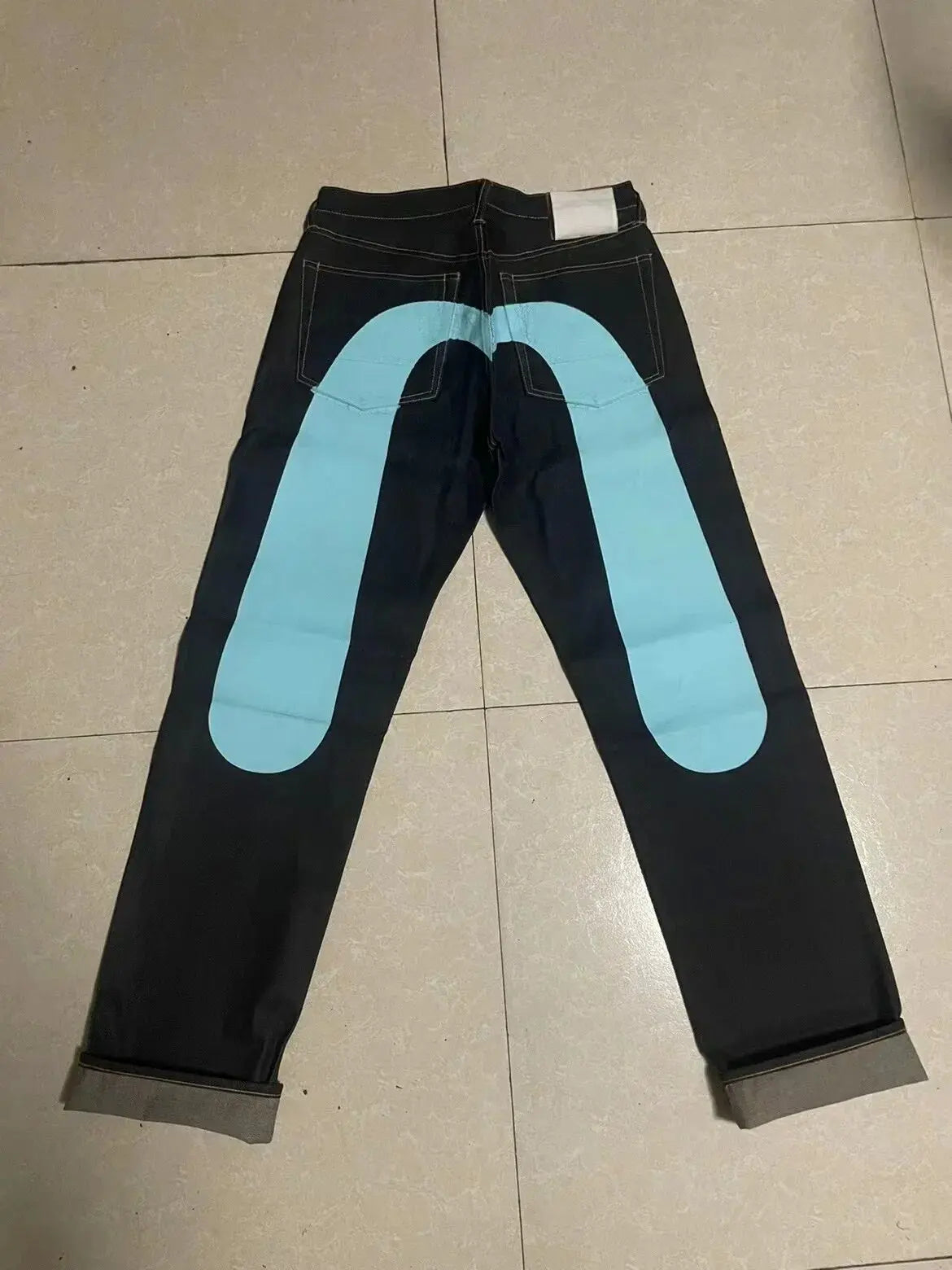 European and American hip-hop jeans men and women printing four seasons trendy trousers Gothic Y2K high street spring and summer