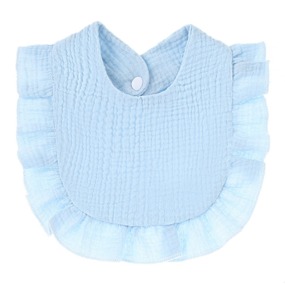 Baby Bibs Burp Cloths Lace Bibs Soft Cotton Adjustable Bib Korean Style Newborn Feeding Bibs Infants Saliva Towel