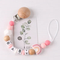 Rainbow Beech Clip Pacifier Chain Baby Silicone Pacifier Chain Baby Teether Pacifier Anti Drop Chain Baby Product