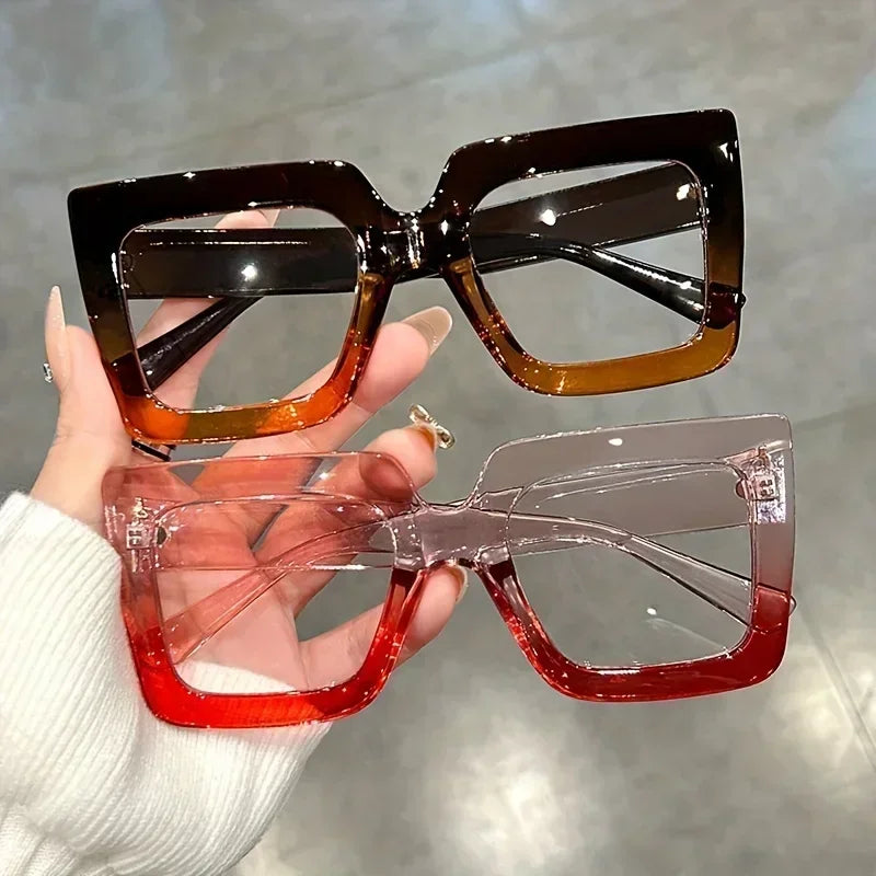 Women's Geometric Retro Transparent Glasses Suitable for Outdoor Leisure Women's Daily Life Reading Decoration Gifts Presbyopia