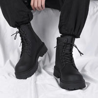 Boots Men British Wind Locomotive Tooling Boots High-top Leather Boot Couple Outdoors Cowboy Motorcycle Boots Shoes Man2025