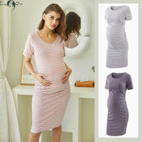 Liu&amp;Qu Maternity Dresses Women Side Ruched Pregnany Dress Bodycon Pregnant Clothes Casual Mama Short Sleeve Wrap Baby Showers