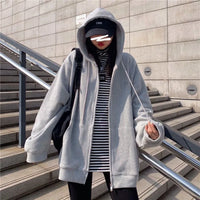 Women Casual Zip Up Oversized Hoodie Sweatshirt Female Streetwear Hooded  Pocket Zipper Harajuku Sweat Shirt Y2k Top Clothes