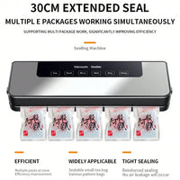 Electric Vacuum Sealer Dry/Wet Food Sealed Packaging Kitchen Food Storage Seal Built-in Cutter Knife