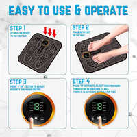 EMS Massage foot pad Pulse Therapy Micro Current foot Massager to Alleviate Fatigue USB Charging Model