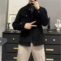 Winter Fashion coat Men's Lapel Autumn  Winter New Corduroy Jacket men clothing men jacket men clothing y2k tops Jacket Men's