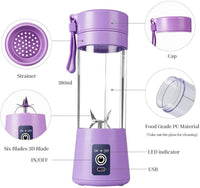 Portable Electric Juicer Cup USB Rechargeable Handheld Smoothie Blender Fruit Mixers Milkshake Maker Machine Food Grade Stirring