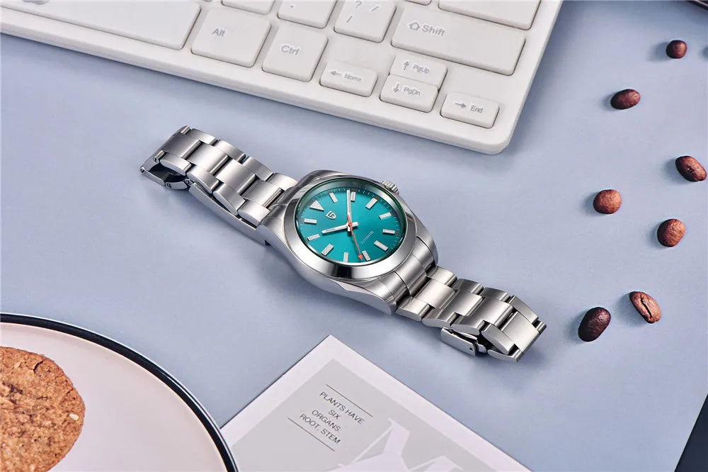 PAGANI DESIGN 2024 New Z-Blue Men's Mechanical Watches Luxury Sapphire Glass Automatic Watch For Men NH35A Stainless steel Clock