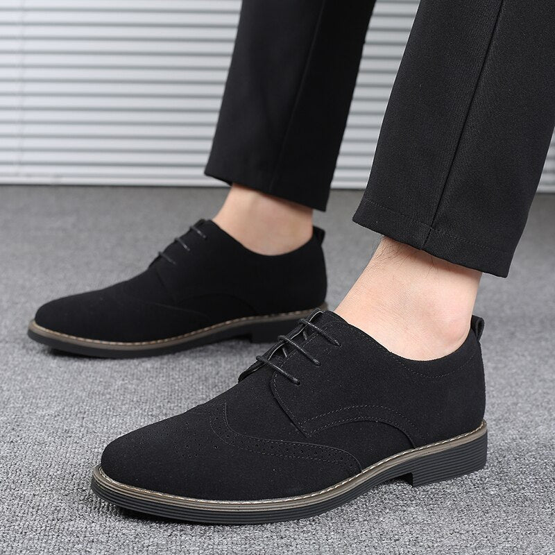 Men Dress Shoes Gentleman Suede Leather Business Paty Wedding Shoes Men Oxfords Formal Shoes