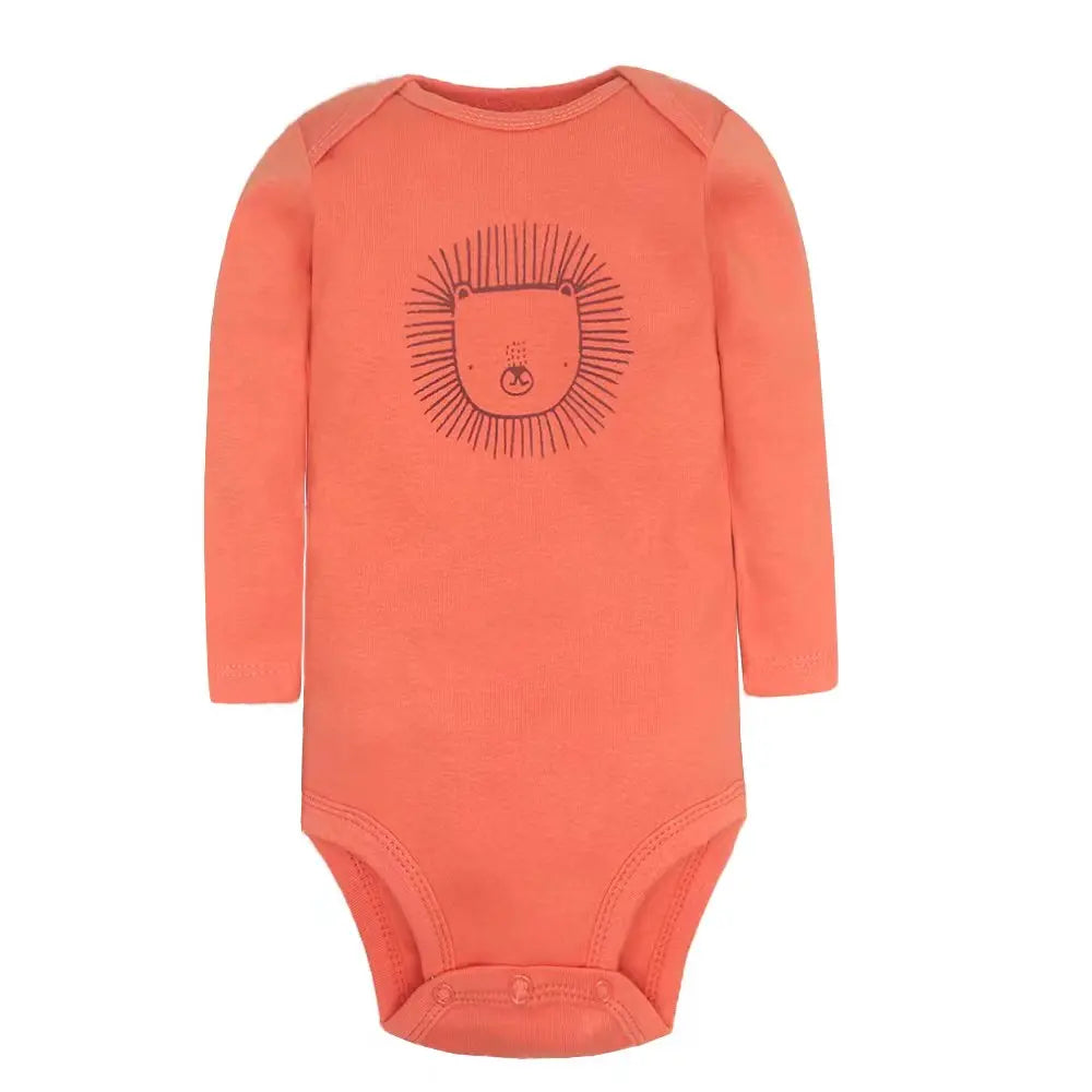 5-Pack Spring Autumn Baby Clothes Cartoon Baby Boys Long Sleeve Bodysuit Soft Cotton Outfits for 0-24 Months Infant Bebe Clothes