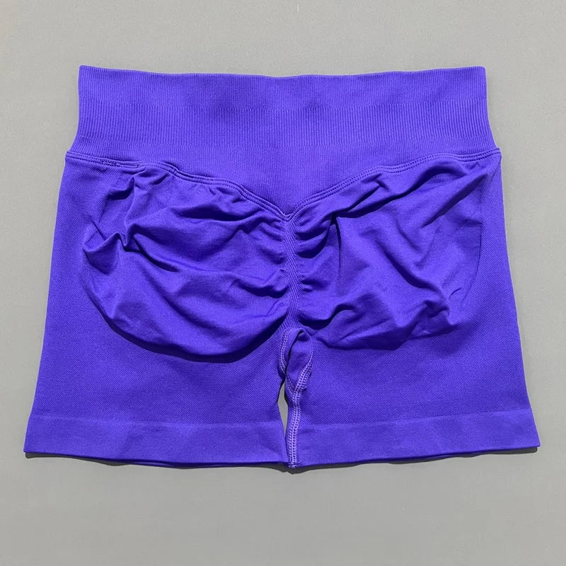 Gym Shorts Women Fitness Sports Biker Shorts High Waist And Waist Tightening Yoga Shorts Workout Scrunch Butt Seamless Leggings