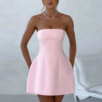 Giyu Sexy Club Party Dresses Women 2024 Summer Dress Elegant Short Mini Dress Backless Sleeveless A Line Slim Vestidos