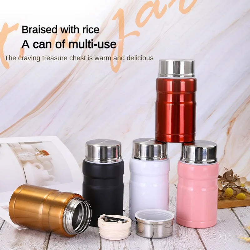 304 Stainless Steel Stew Beaker, Large Capacity Insulated Cup, Portable Student Office Worker Insulated Lunch Box.