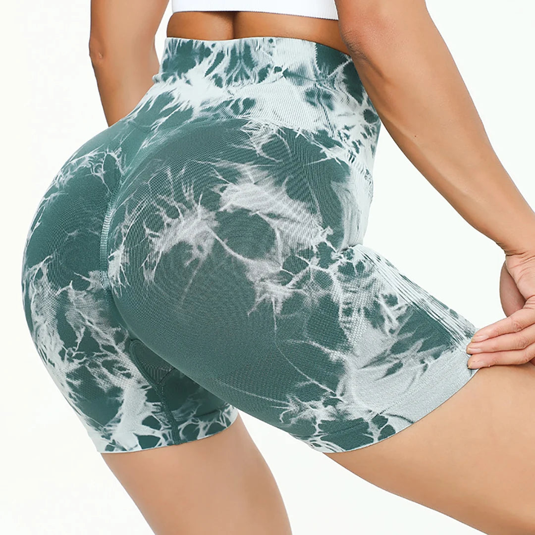 Women's seamless fitness shorts yoga exercise high waist tight fitting buttocks hip lifting outdoor exercise running shorts