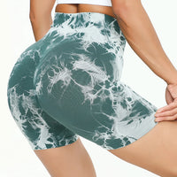 Women's seamless fitness shorts yoga exercise high waist tight fitting buttocks hip lifting outdoor exercise running shorts