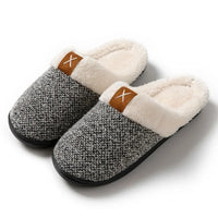 Women Simple Wool Slippers 2024 Winter Soft Warm Plush Non Slip Thick Sole Slippers Comfortable Home Cotten Shoes New Year Gift
