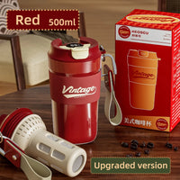 Stainless Steel Coffee Cup Outdoor Portable Thermo Coffee Cup Insulated Mugs Leak-Proof Thermos Bottle Tea Coffee Mug 500ML