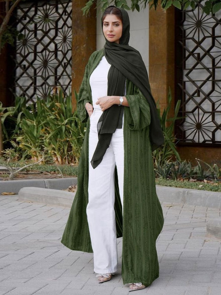 Dubai Muslim Dress Women Kaftan Kimono Jubah Long Robe Abaya Hijab Dresses Elegant Islamic Clothing Turkey Arabic Dress Abayas