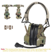 GEN 6 Tactical Headset Non-picking Noise-Cancelling Headset with Robotic Arm Mic for Hunting Paintball CS Militar Helmet