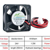 ANCHAOPU ACP3010 3cm 30mm fan 30x30x10mm DC5V/12V/24V 2pin Micro axial flow fan cooling fan for power printers