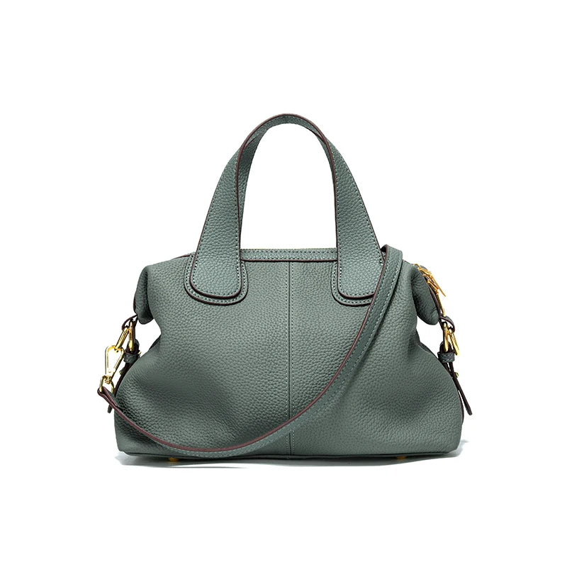 Ladies' luxury handbag high-quality genuine leather large capacity pillow bag with a ladylike temperament suitable for shopping