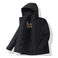 EUMERGX Men's Women's Winter Coat Waterproof Windproof Warm Fleece Jacket Unisex Hiking Camping Skiing Climbing Windbreaker