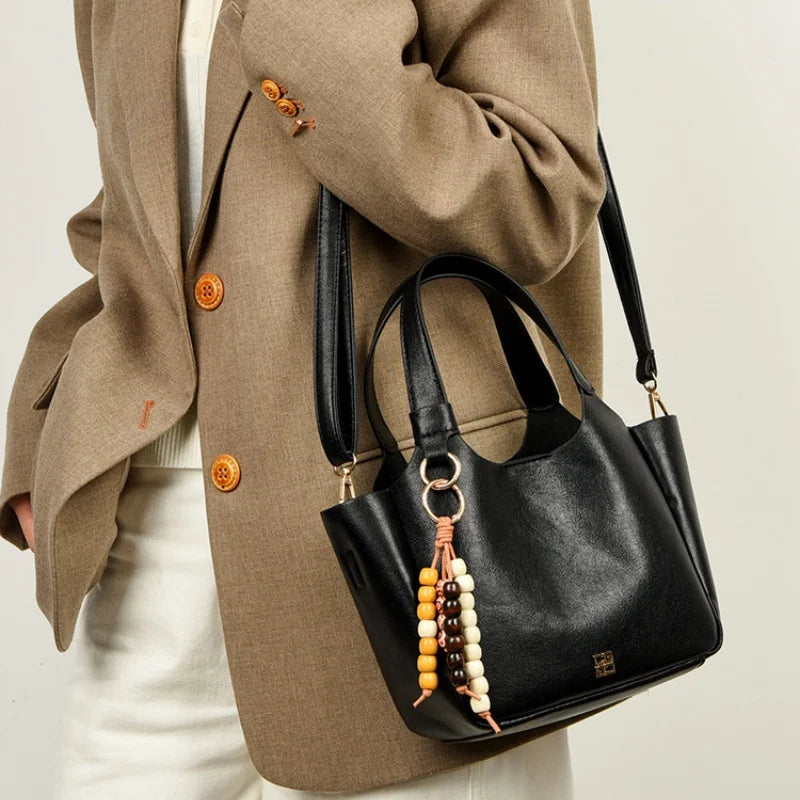 Ladies' light luxury handbag 2026 new high-end designer fashion retro handbag shoulder bag large capacity crossbody bag tote bag