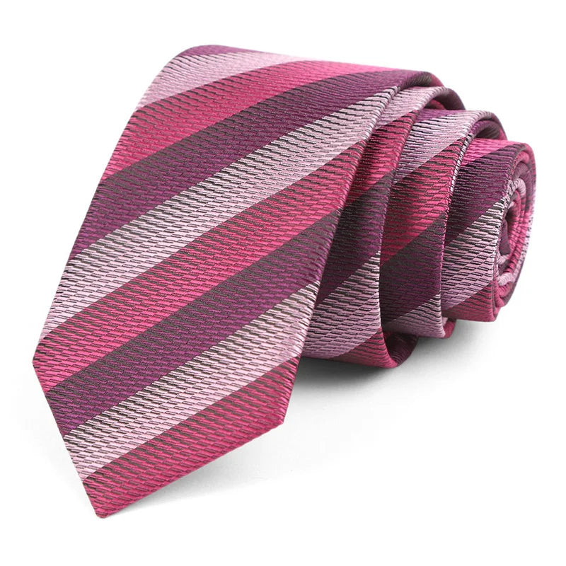 Luxury Skinny 6CM Mens Necktie Ties For Man Striped Plaid Floral Solid Jacquard Ascot Business Party Neck Tie Accssories