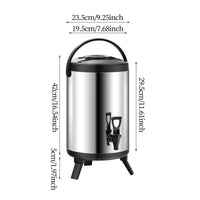 Insulated Barrel Stainless Steel Commercial Double Layer Thick Insulated Drink Dispenser for Tea Milk Hot Water Coffee Party