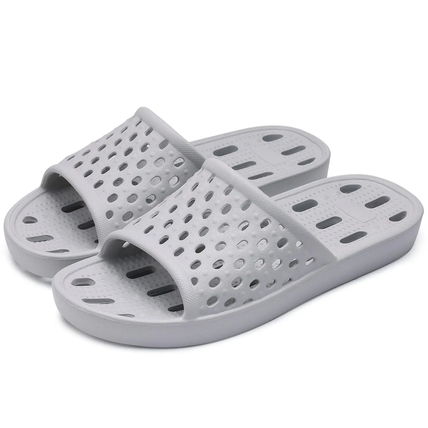 CRACOMIN Summer New Shower Shoes For Women Quick Dry Pool Sandals With Drain Holes Bathroom Slides Lightweight EVA Home Slippers