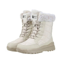 Winter Women's Boots Non-slip Plush Warm Snow Boots for Women Lace Up Platform Ankle Boots Comfortable Flat Shoes Cotton Shoes