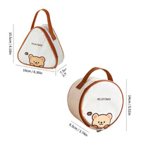 WORTHBUY Mini Capybara Thermal Lunch Bag Portable Insulated Picnic Bag Oil Proof & Waterproof Lunch Box Bag Reusable Cooler Bag