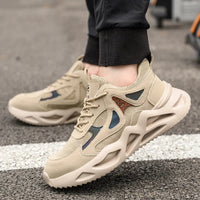 Work Sneakers Men Steel Toe Shoes Spring and Autumn Annals Safety Breathable Shoes Puncture-Proof Boots Fashion Indestructible