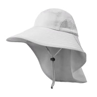 Summer Sun Hat Wide Brim Sun Hat With Neck Flap For Men Women Adjustable Outdoor 50+UPF Protection Safari Cap Hiking Fishing Hat