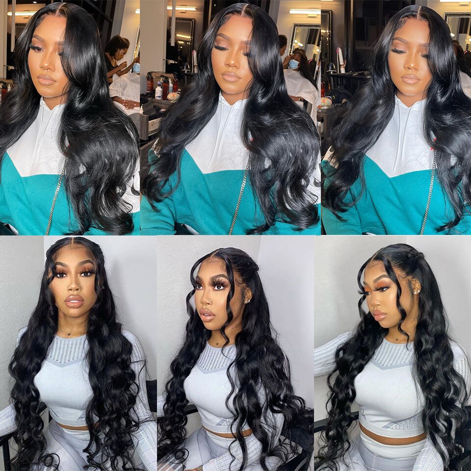 13x6 Lace Front Wigs Human Hair Pre Plucked 150% HD Body Wave Lace Front Wigs