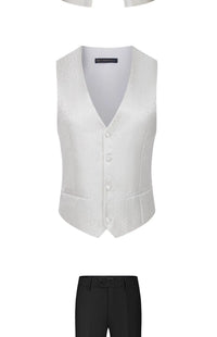 2025 New Wedding Host Performance Men's Suit Dress Three-piece Botanical Floral Pattern  Blazer  for Men with Pants and Vest