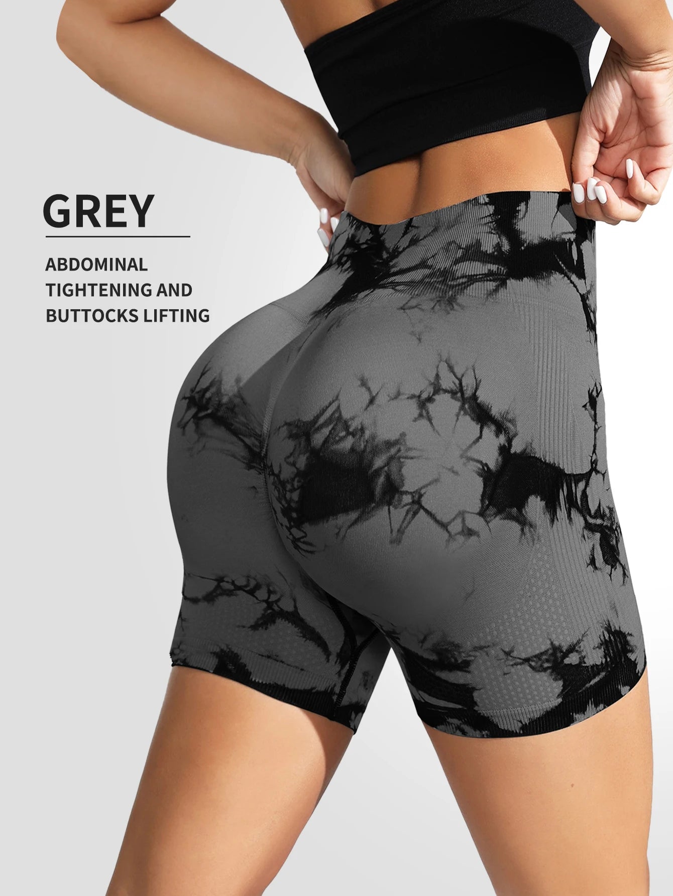 Women's high stretch fitness pants tight fitting cycling exercise yoga shorts breathable high waisted shorts 3-piece set