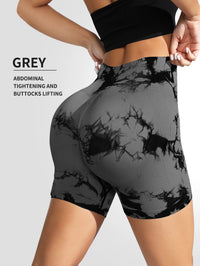 Women's high stretch fitness pants tight fitting cycling exercise yoga shorts breathable high waisted shorts 3-piece set