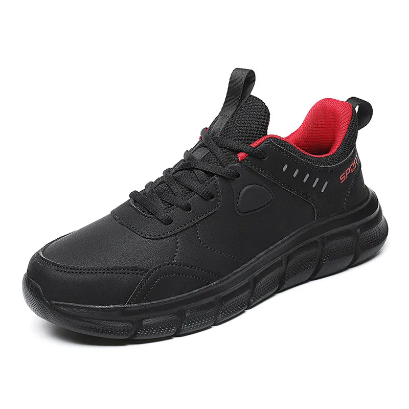 Men's Waterproof Work Shoes Lightweight Comfortable Anti Slip Shock-absorbing Sneakers Outdoor Casual Tennis Fashionable Shoes