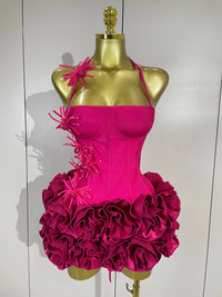 Women Sexy Halter Prom Gown Celebrity Club Two Piece Set Cocktail Elegant Fashion Luxury Birthday Party Red Black Bandage Outfit