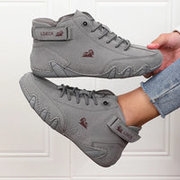 Khaki Women's Boots Trendy Comfortable Soft Soled High Top Boots Versatile Fashionable Commuting Motorcycle Women's Sneakers