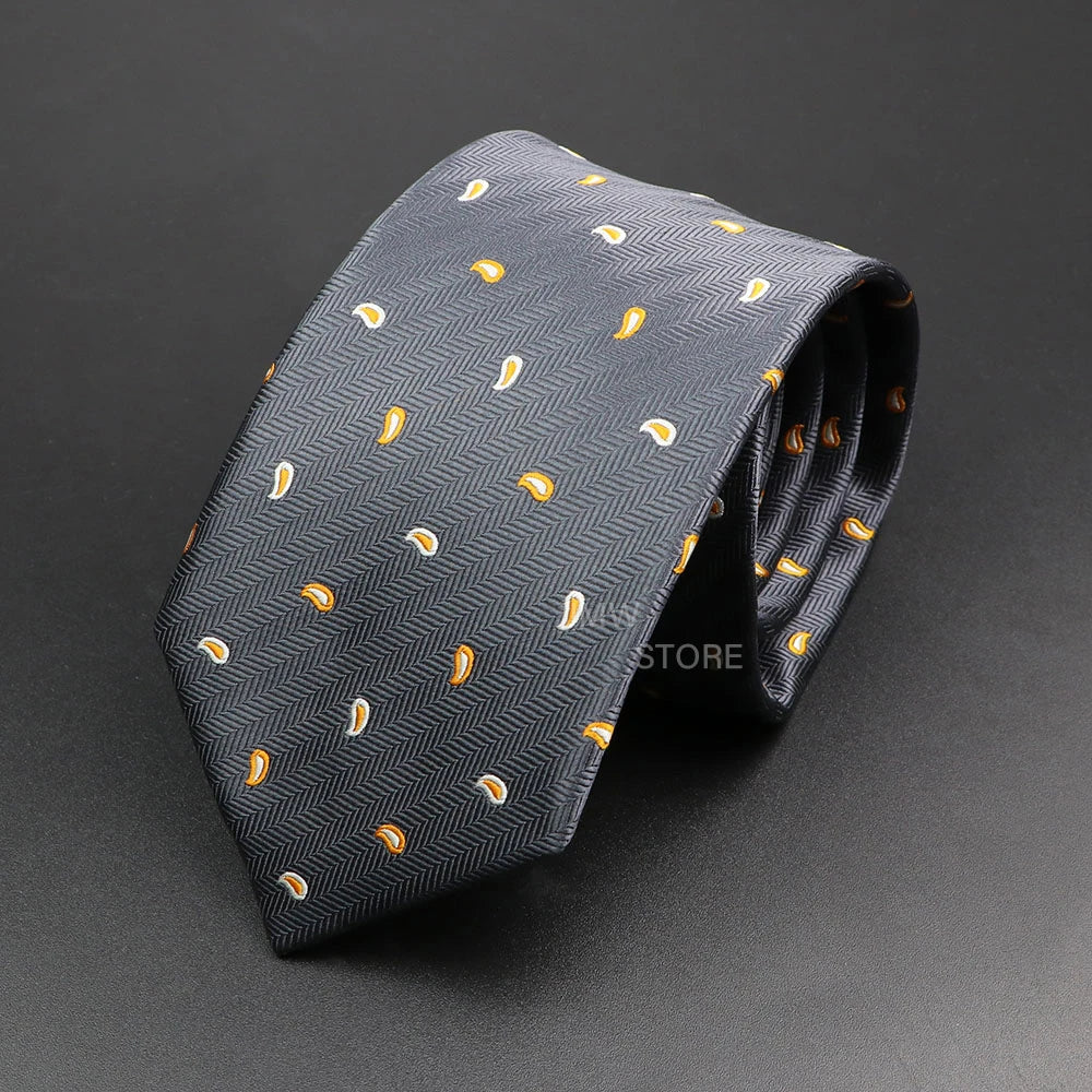 New Design Wedding Men Tie Green Wine Red Paisley Flower Animal Neckties Men Business Dropshipping Groom Collar Accessories Gift