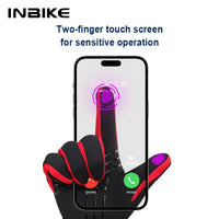 INBIKE Winter Gloves for Men Women Thermal Fleece Cycling Gloves Full Finger Touchscreen Anti-Shock Road Mountain Bicycle Gloves