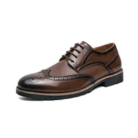 Handmade Oxford Shoes for Men Wingtip Leather Brogue Men's Dress Shoes Classic Business Formal Shoes Male Calfskin Leather Shoe