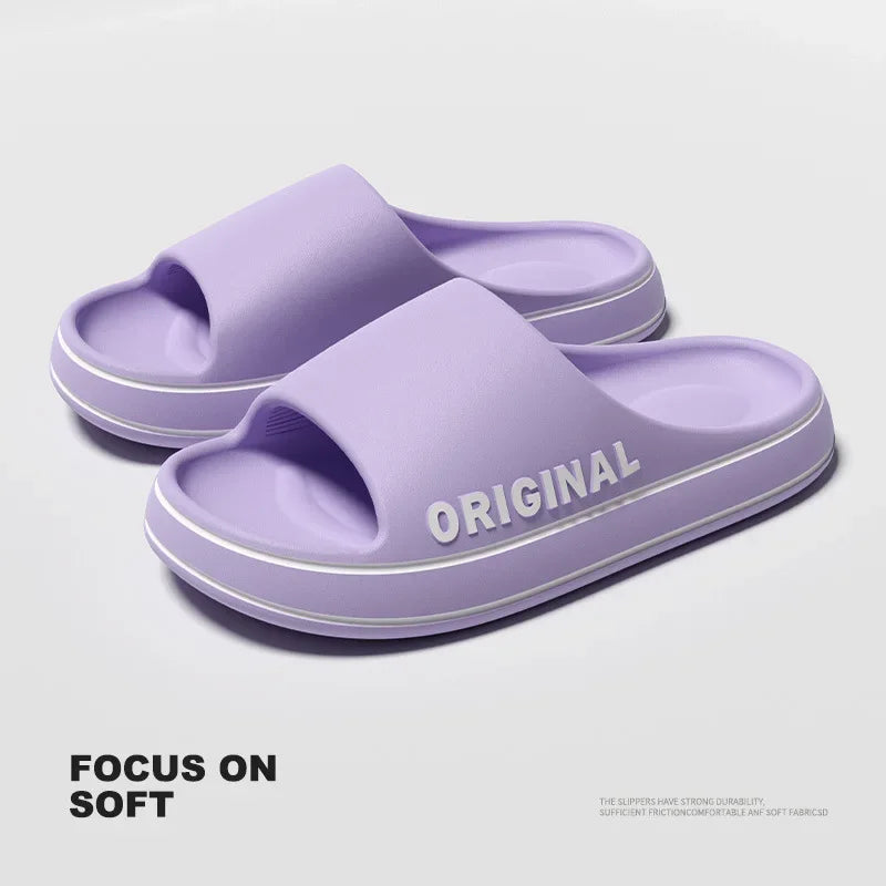 Woman Slippers Summer For Women Man Solid Women Letter Mens Shoe Thick Sole Indoor Bathroom Anti Slippers Slip Indoor House