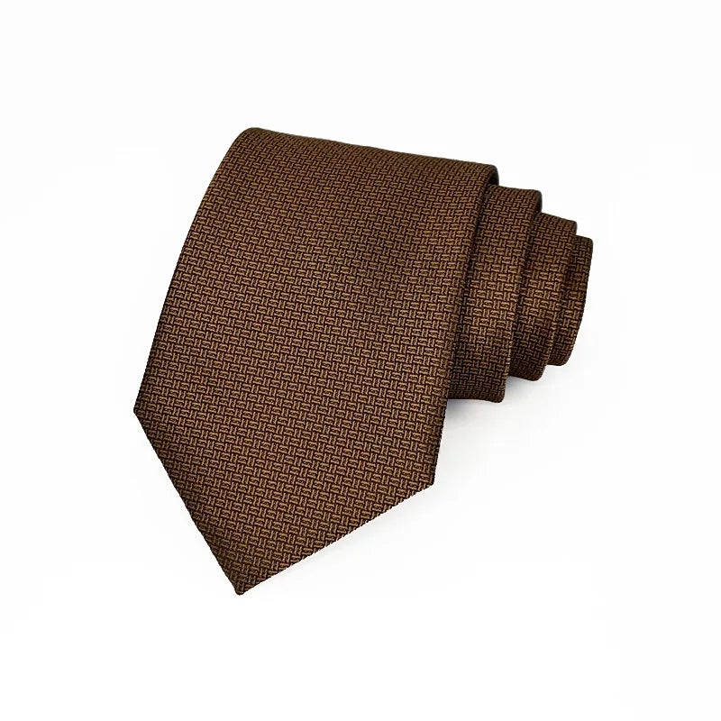 8cm Width Solid Color Striped Neck Ties For Men Trendy Gentlemen Black Wine Necktie Wedding Party