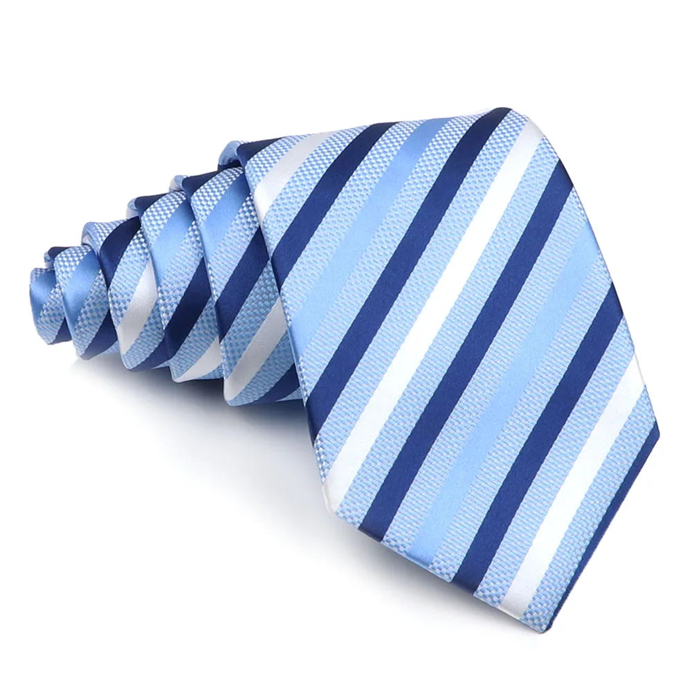 New Striped Tie Men's 8cm Ties Business New Year Gift Classical Necktie Office Accessories Men Costume Daily Wear Wedding Party